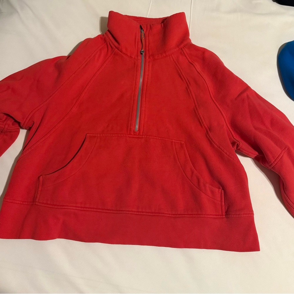 Lululemon Athletica Red Oversized Sweatshirt